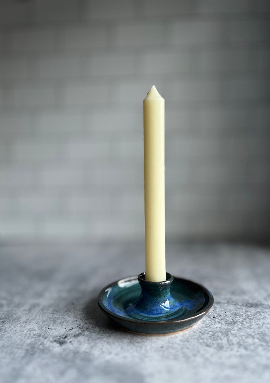 blue-candle-stick-holder