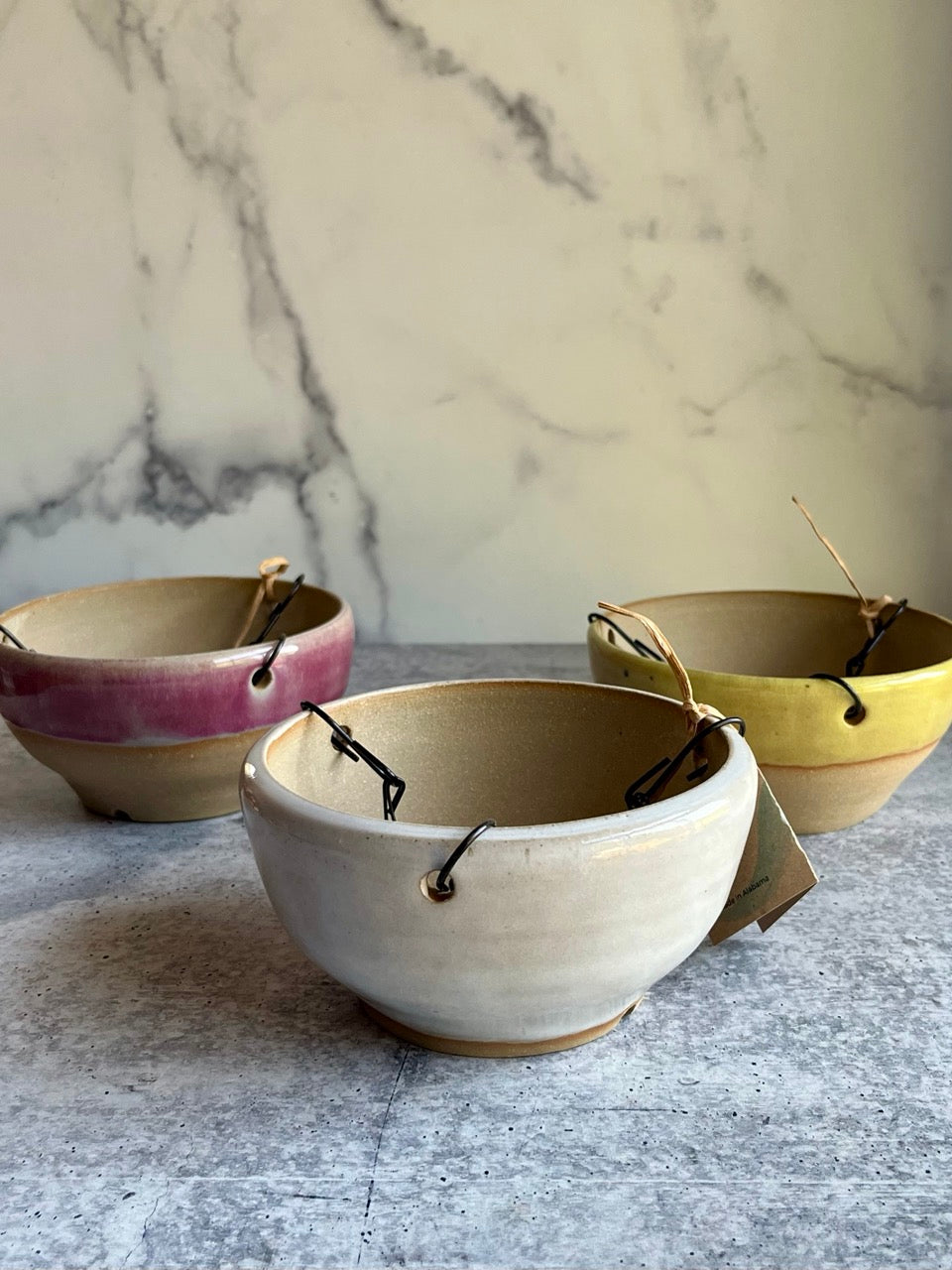 white-hanging-planter