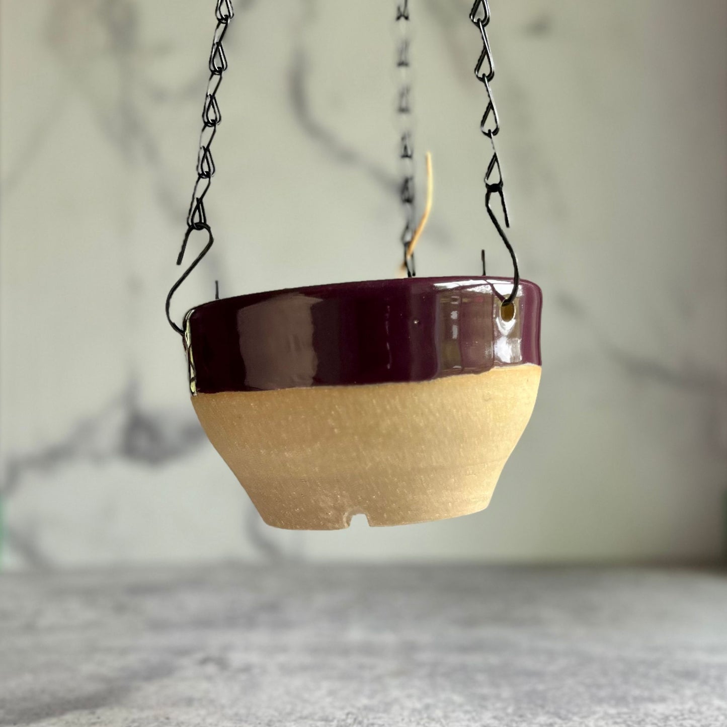 Purple-hanging-planter