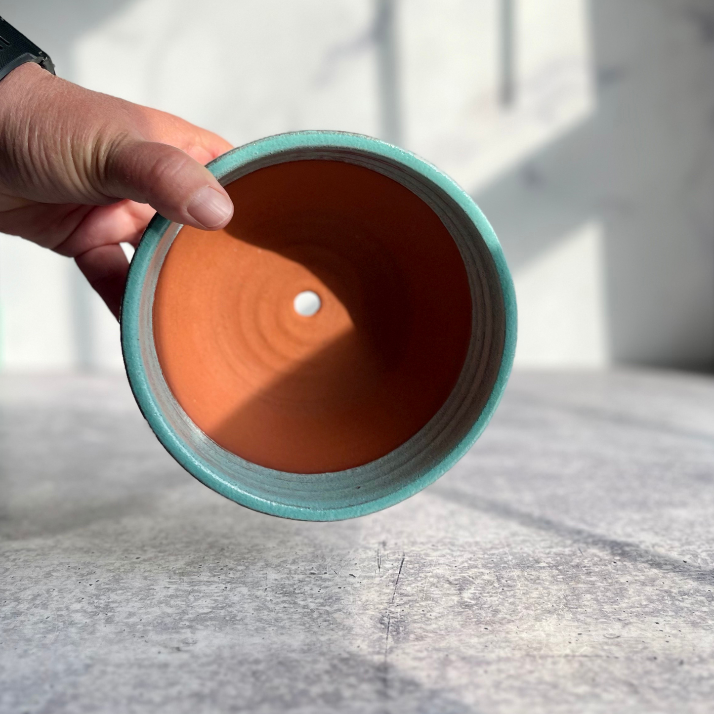 PLANTERS - 6" Ceramic Round with Drainage Hole