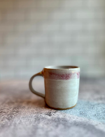 MUG - PINK RIM WHITE