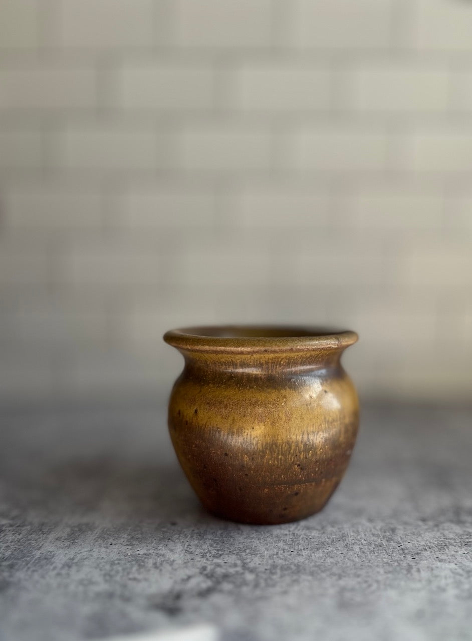 Vase - Small Salt Wood Fired - Brown