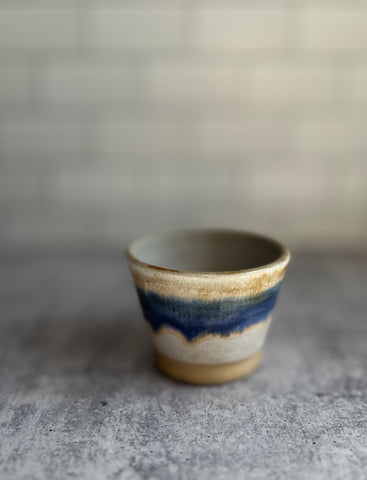 Vase - Blue & Tan - Small