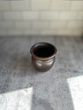Salt Wood Fired Small Pot - Dark Brown