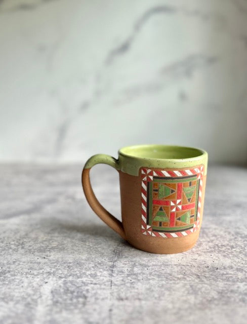 MUGS -  CHRISTMAS BARN QUILT