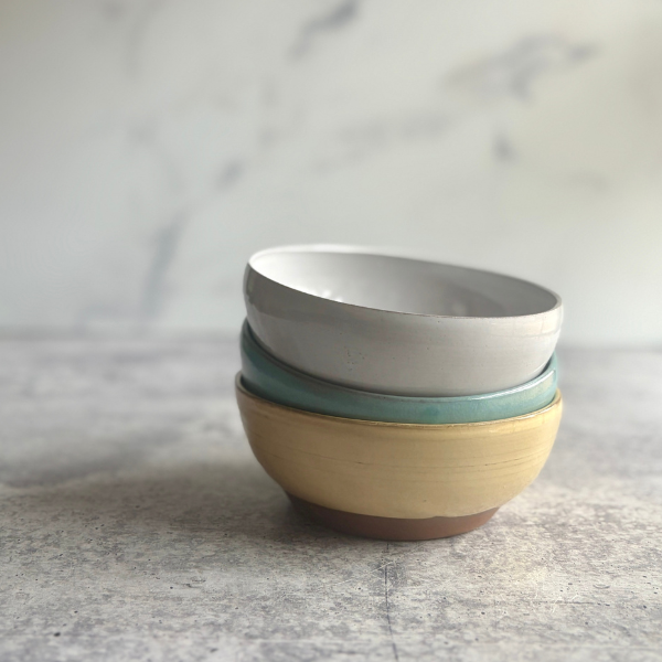 Medium Handmade Stoneware Prep Bowl | Four Colors