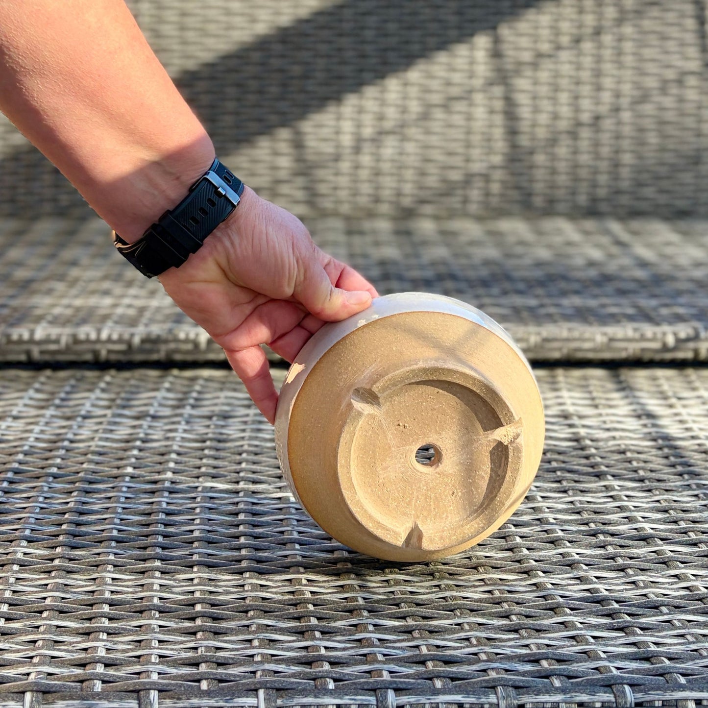 Handmade Ceramic Planter with Drainage Hole | 6" Round Stoneware Pot