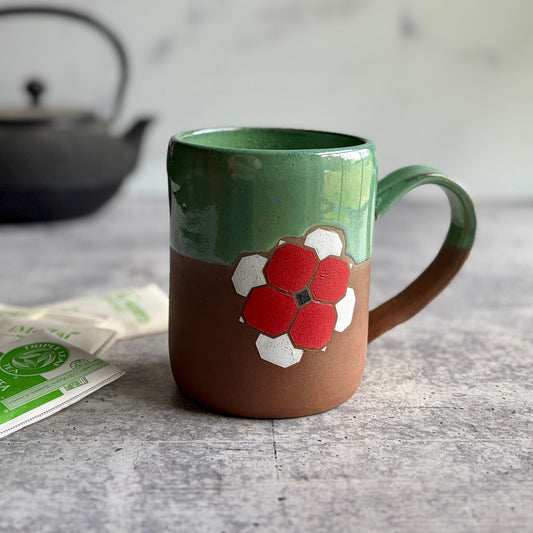 MUGS - POPPY BARN QUILT