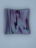 Pink and Black Swirl Glass Dish
