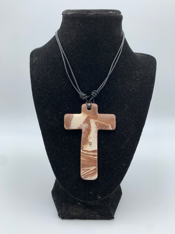Marbled Cross Pendant