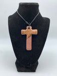 Tan and Brown Cross Pendant