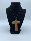Tan and Brown Cross Pendant