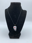 Purple and White Glass Pendant