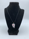 Purple and White Glass Pendant