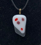 Purple and White Glass Pendant