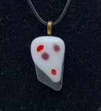 Purple and White Glass Pendant
